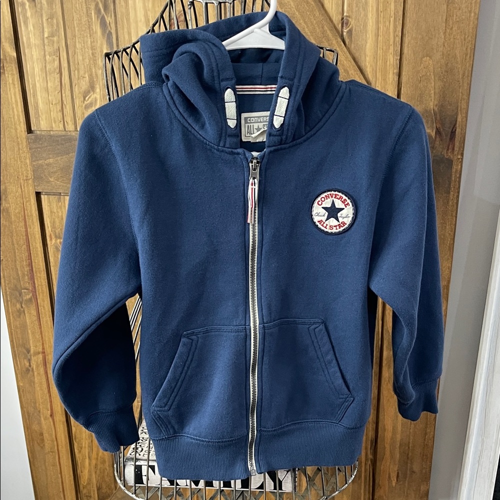 Converse Kids Navy Zip-Up Hoodie. 8/10 years - Picture 8 of 8
